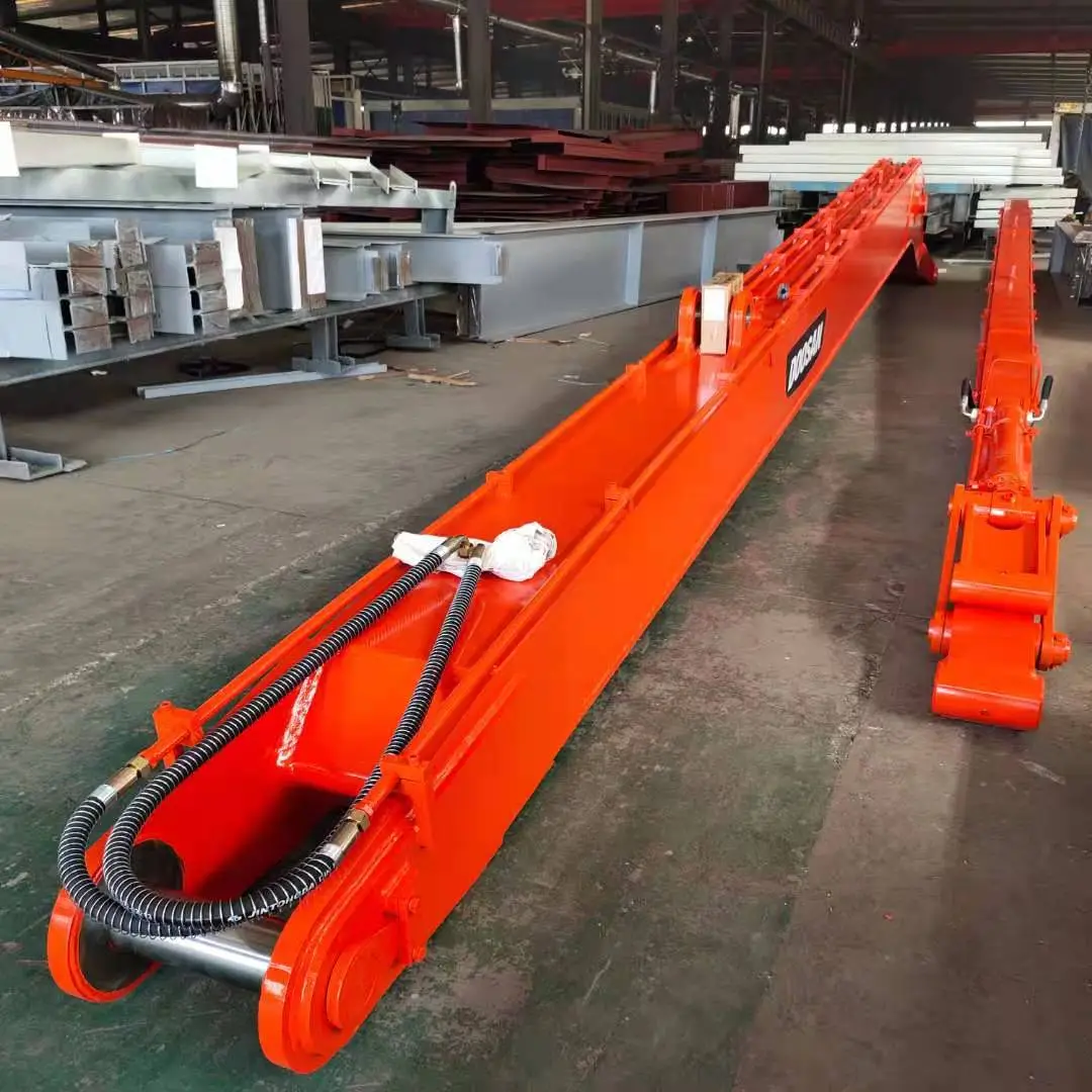 What is the function of long reach excavator boom?